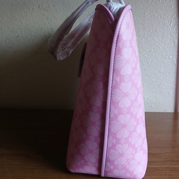 Kate Spade Pink Floral Tote with Heart Charm - Picture 4 of 4